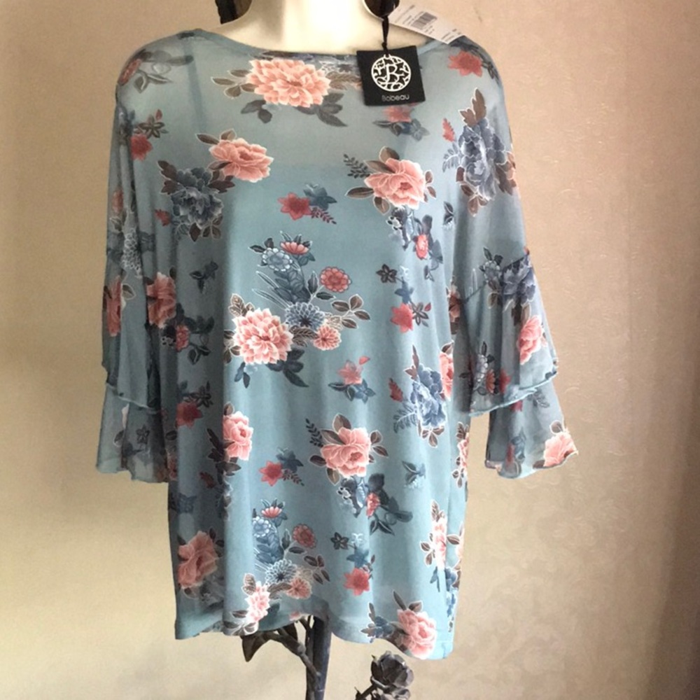 Bobeau Breezy Floral Top